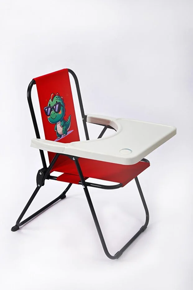 2–6 Yaş, Baby Dinazor Katlanır Oyun Aktivite Masası, Tak-Çıkar Masa ile-KIRMIZI